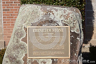 Ebenezer Stone Memorial Editorial Stock Photo